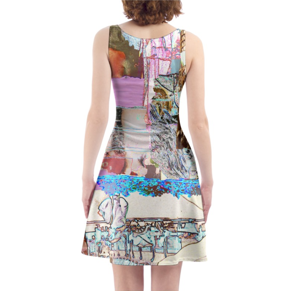 'Abstract Art Print' Skater Dress