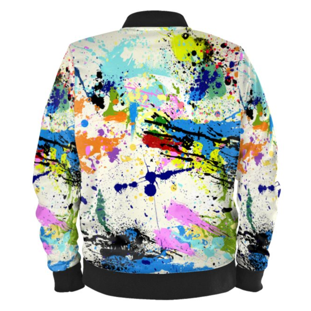 'Abstract Splat' Bomber Jacket