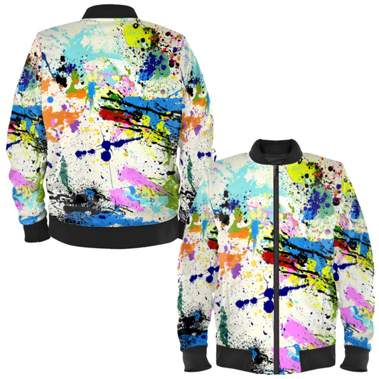 'Abstract Splat' Bomber Jacket