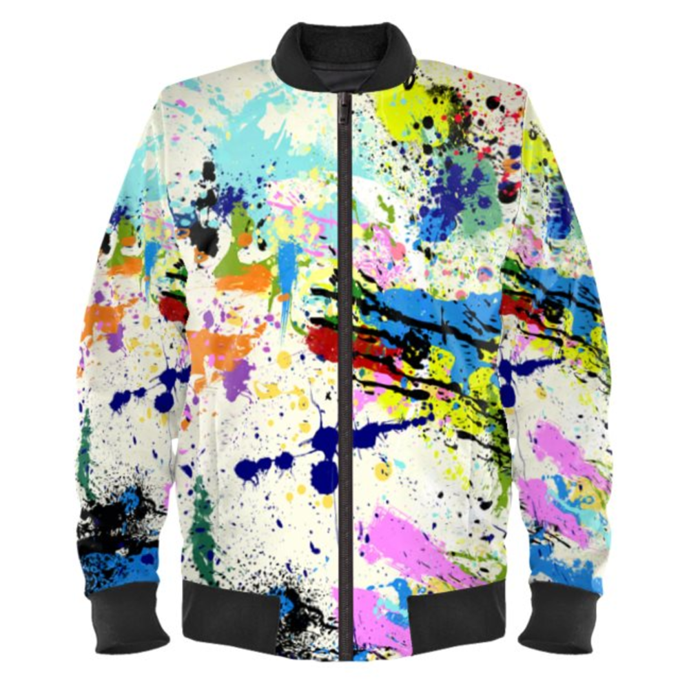 'Abstract Splat' Bomber Jacket