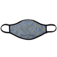 'Abstraction Half & Half Navy' Face Mask