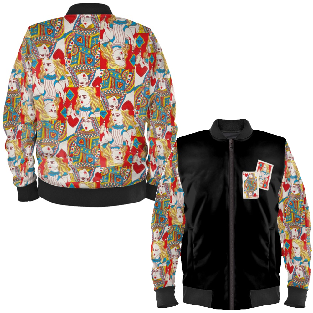 Alice & The Queen of Hearts Bomber Jacket