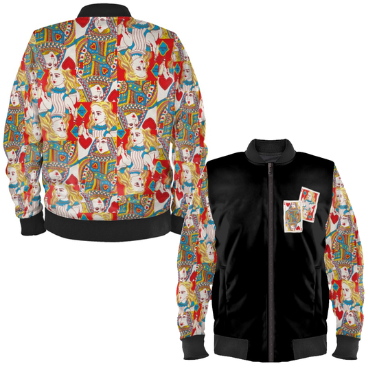 Alice & The Queen of Hearts Bomber Jacket