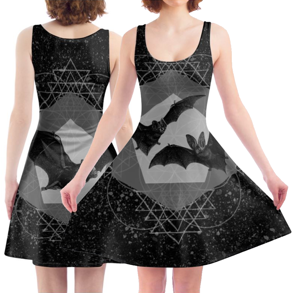 'Bats' Skater Dress