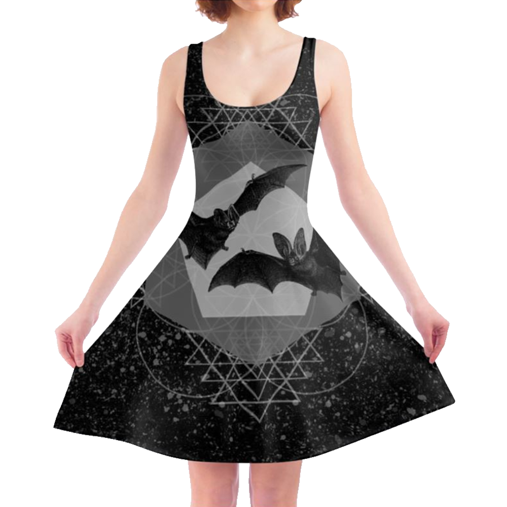 'Bats' Skater Dress