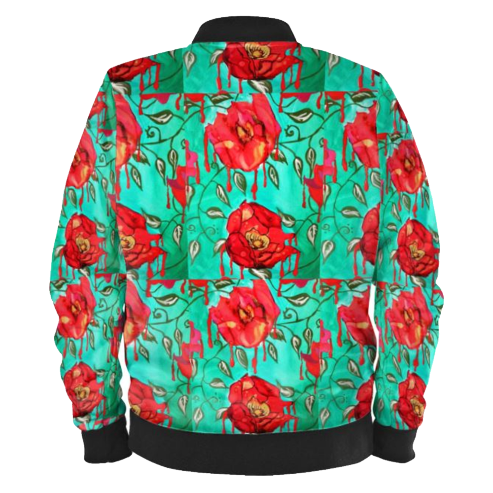 Bleeding Roses Ladies Bomber Jacket