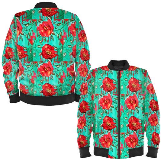 Bleeding Roses Ladies Bomber Jacket