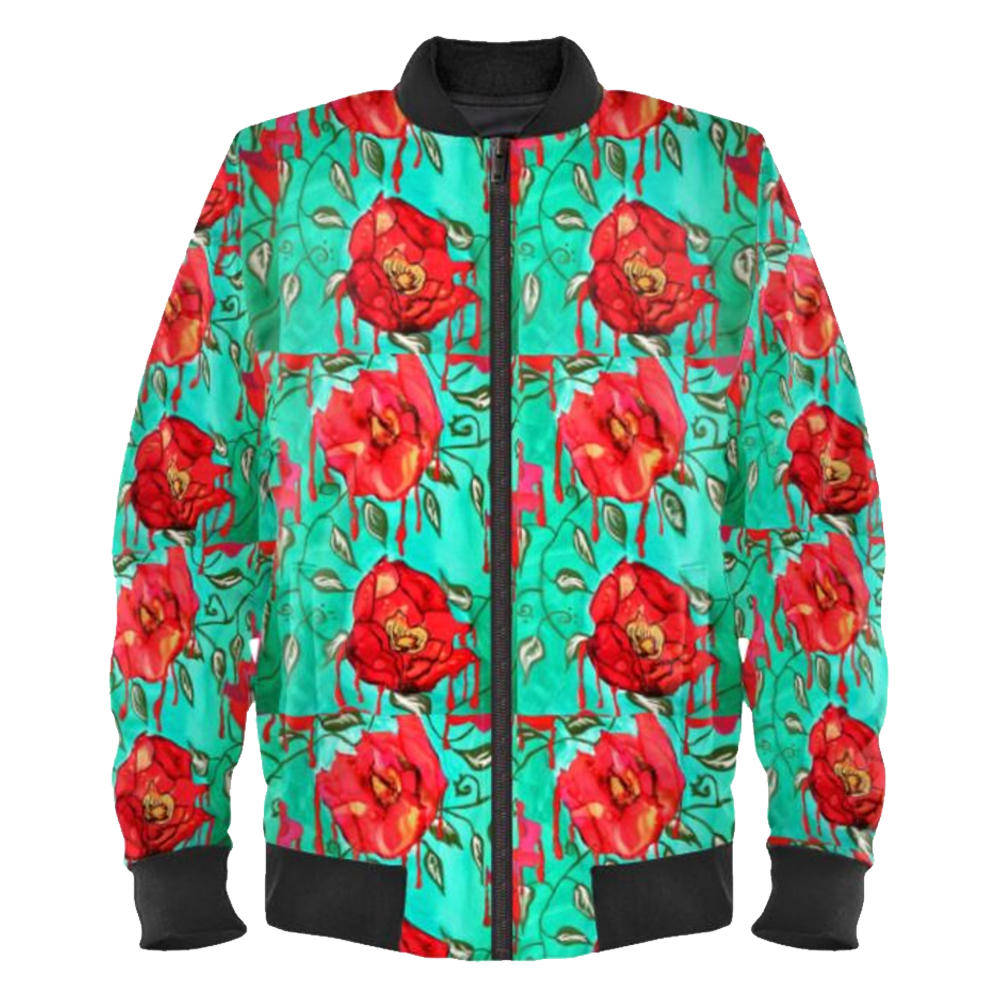 Bleeding Roses Ladies Bomber Jacket