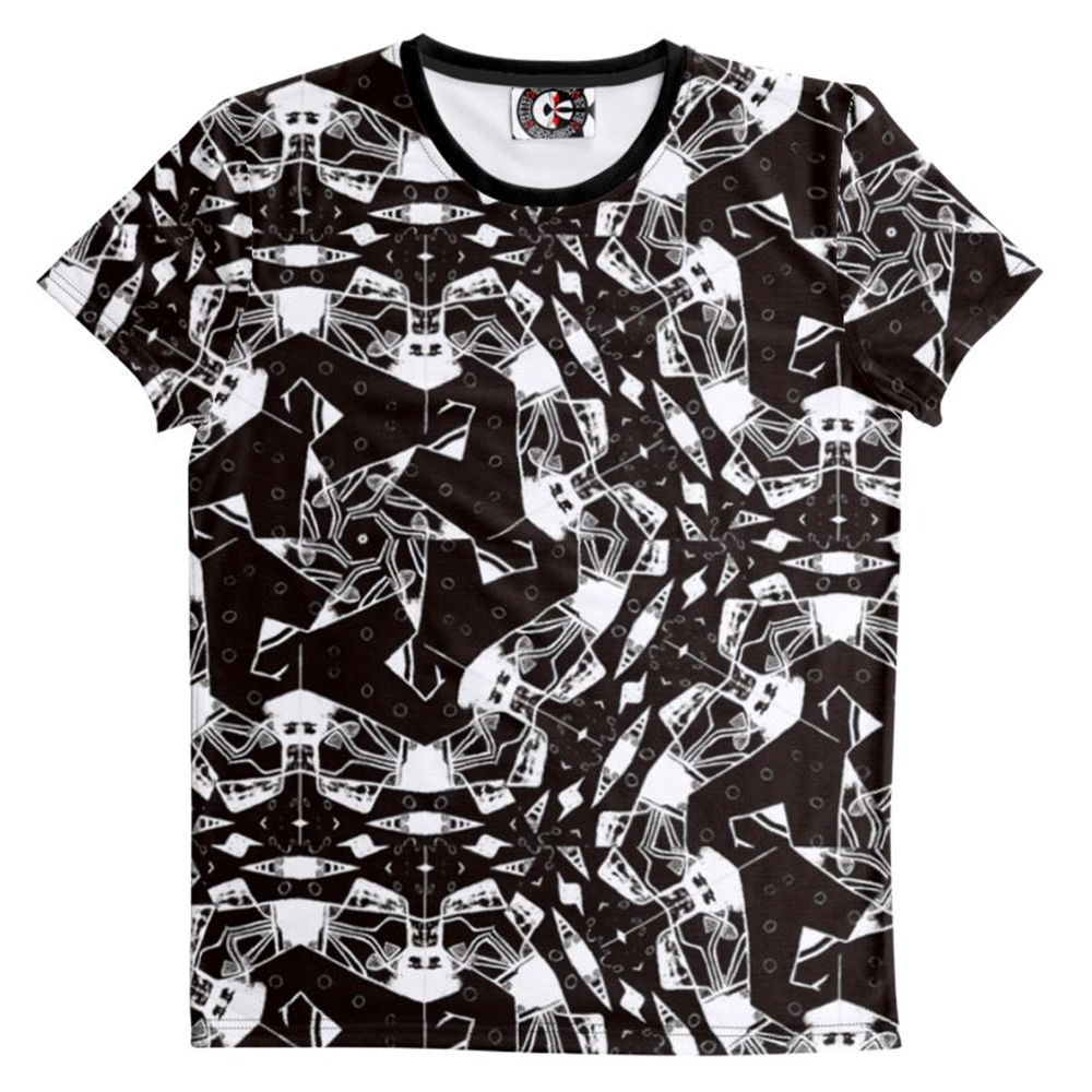 'Charcoal Mess' Men's All Over Printed T-Shirt