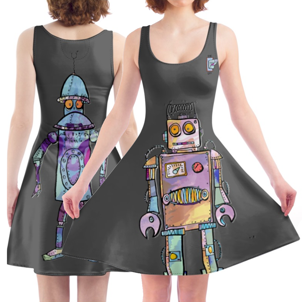 'Colin the Robot' Skater Dress