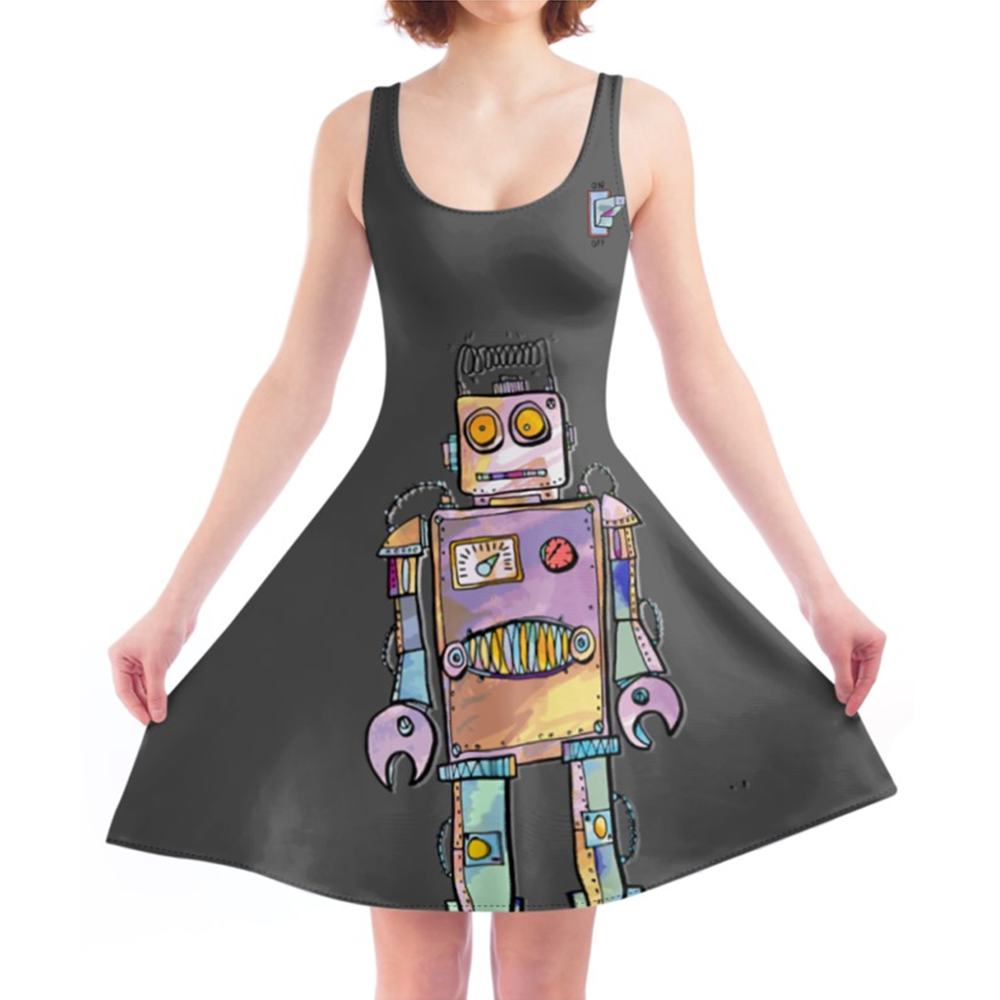 'Colin the Robot' Skater Dress