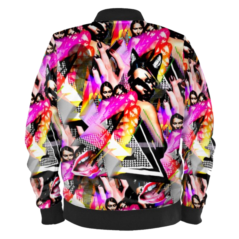 Collage Ladies Bomber Jacket