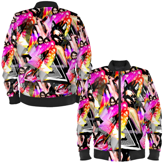 Collage Ladies Bomber Jacket