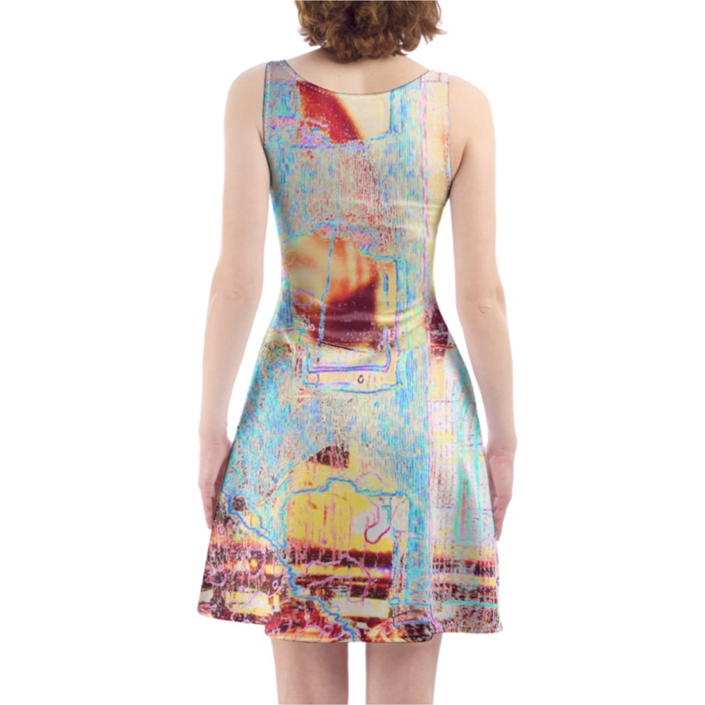 'Colourful Artwork' Skater Dress