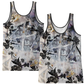'Flower Grunge' Ladies Vest Top