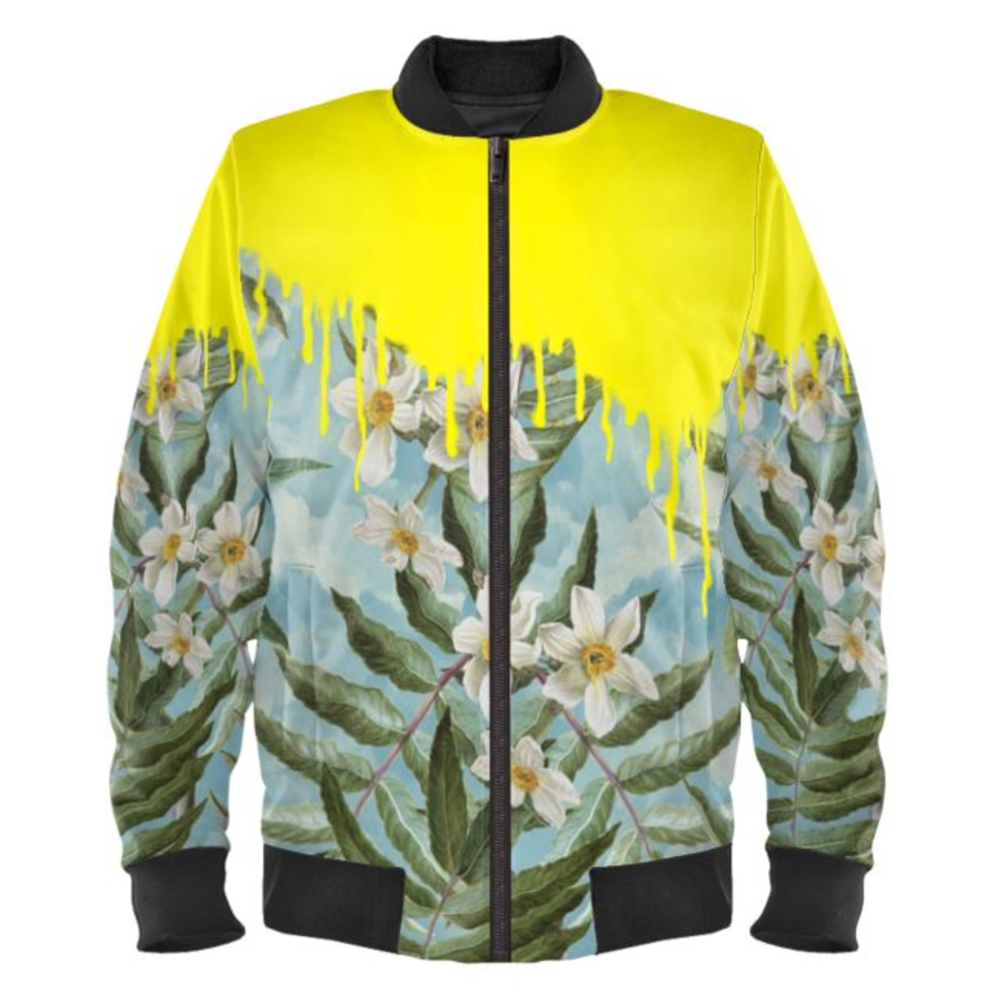 Flowers Ladies Bomber Jacket