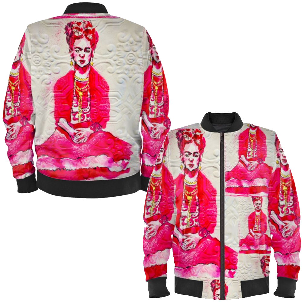 Frida Khalo Ladies Bomber Jacket