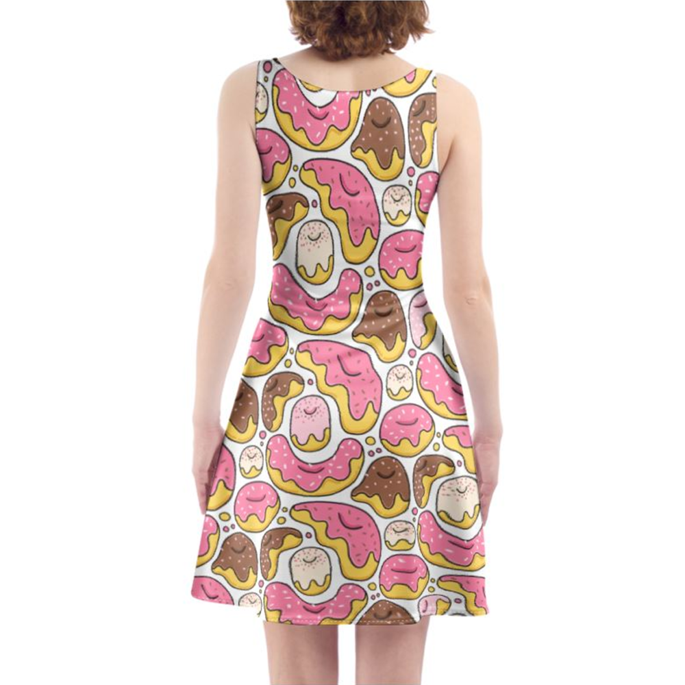 'Funny cartoon donuts' Skater Dress