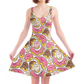 'Funny cartoon donuts' Skater Dress