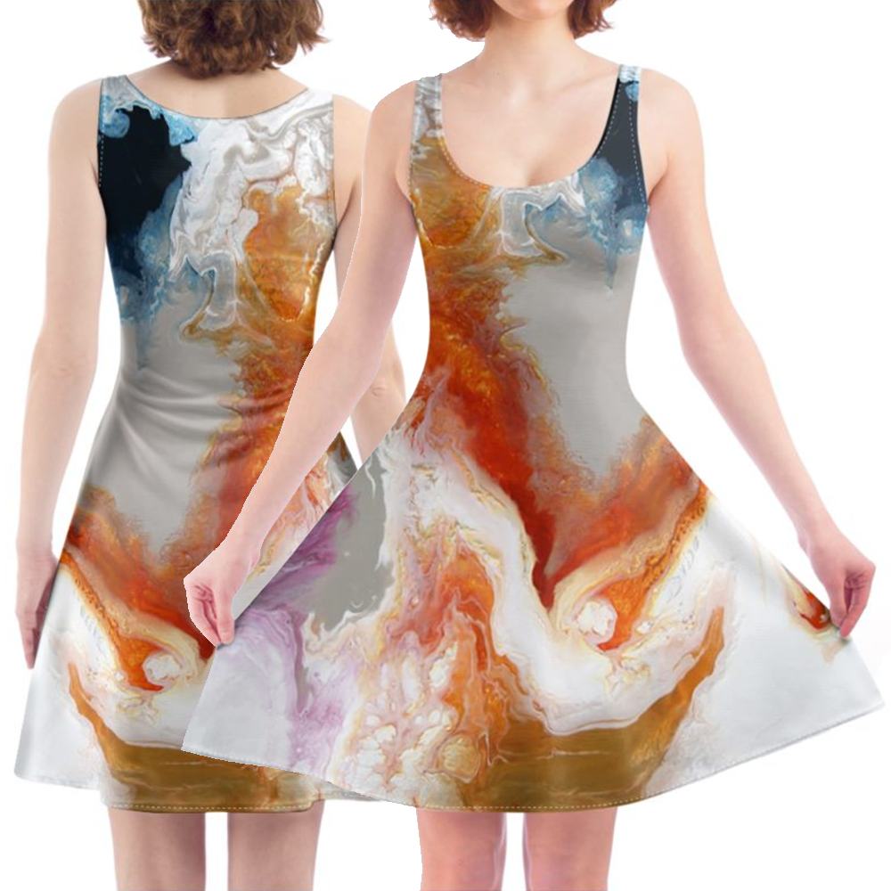 'Google Earth' Skater Dress