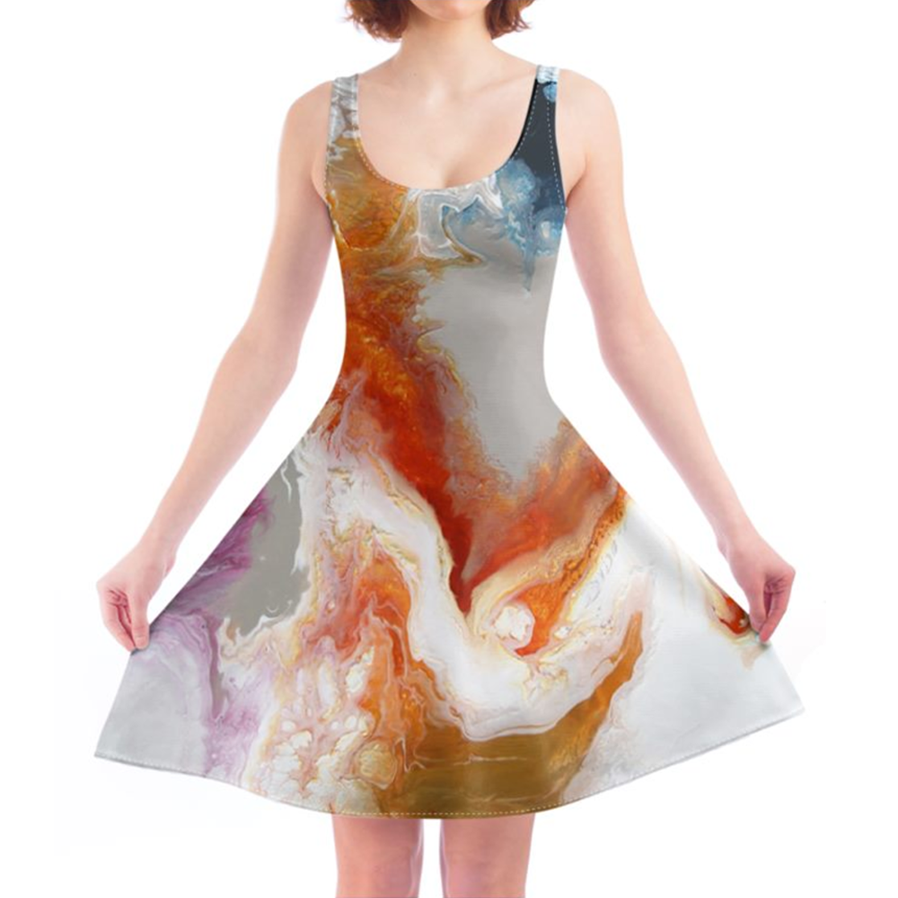 'Google Earth' Skater Dress