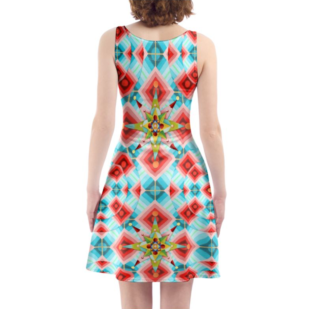 'Groovy Op Art' Skater Dress