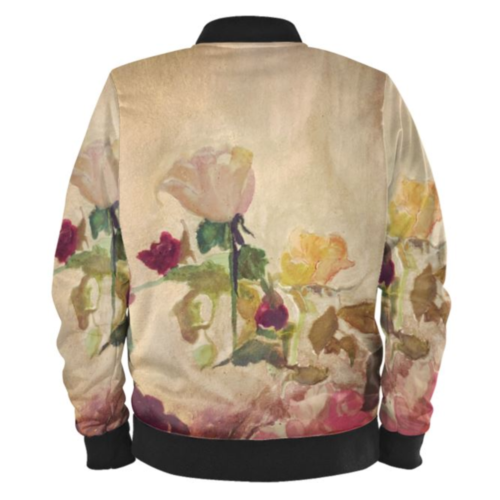 Incandescence - Gold & Rose Mens' Satin Bomber Jacket