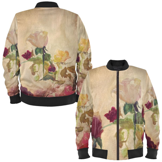 Incandescence - Gold & Rose Mens' Satin Bomber Jacket