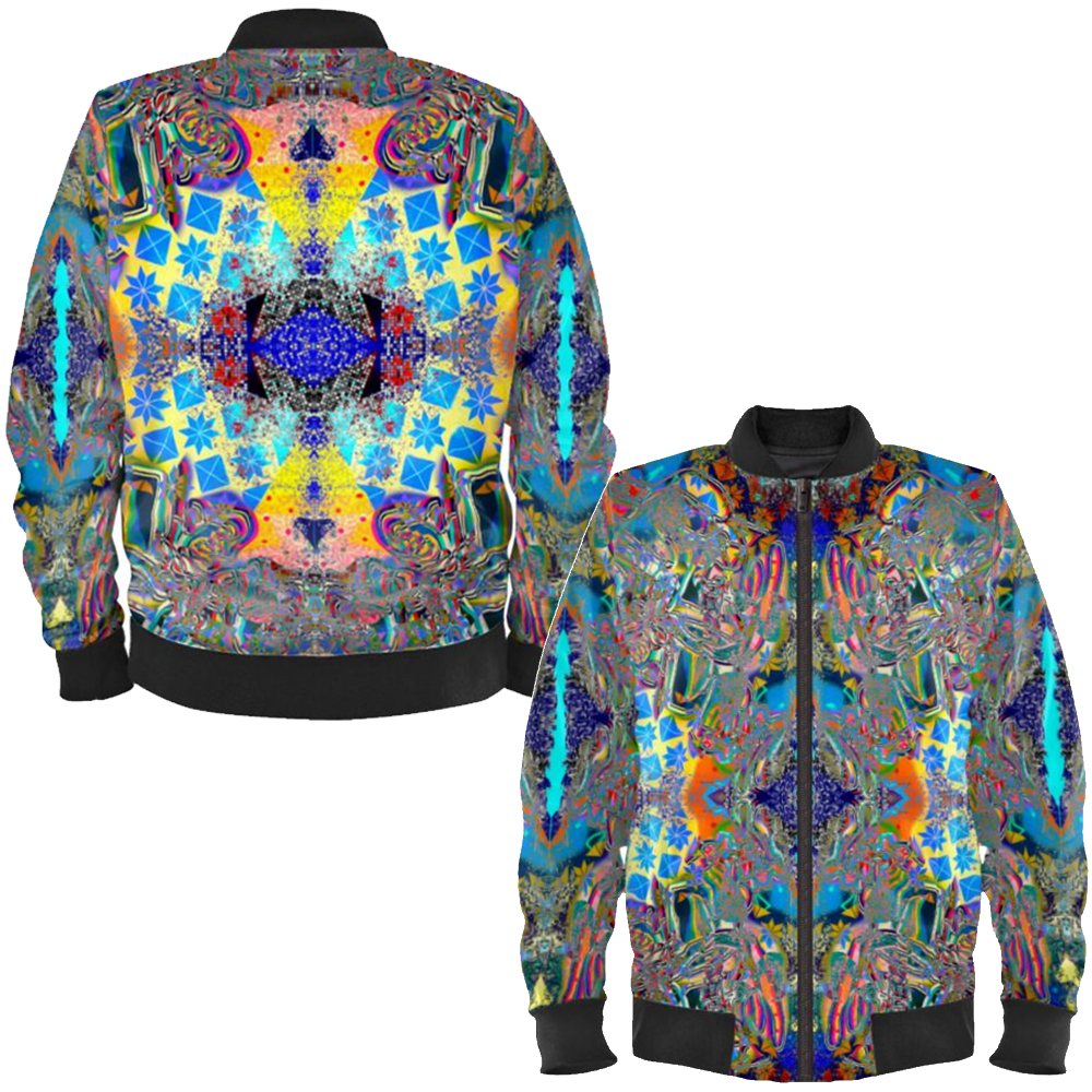 Kaleidoscopic Ladies Bomber Jacket