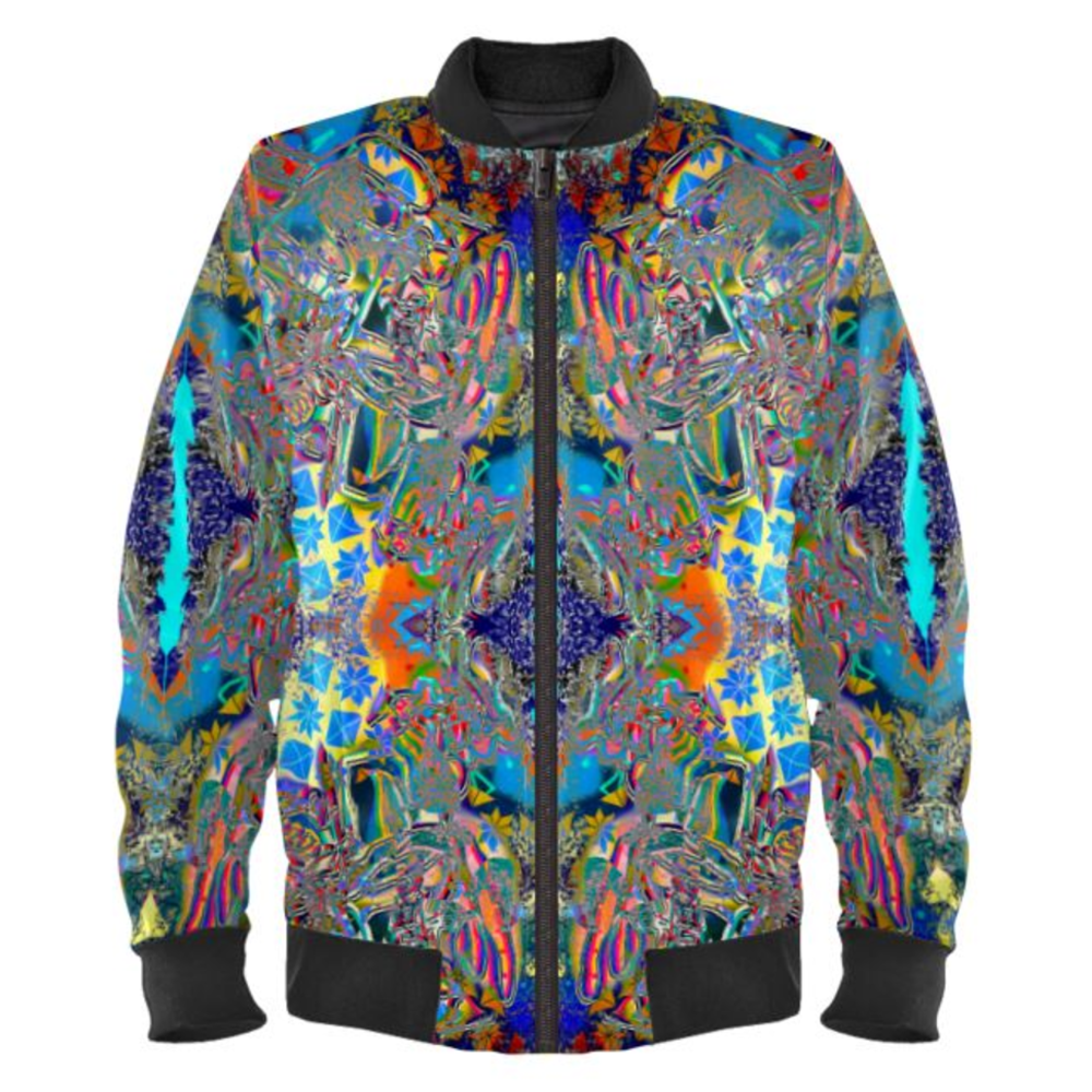 Kaleidoscopic Ladies Bomber Jacket