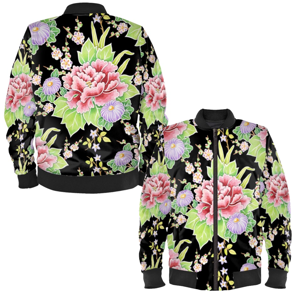 'Kimono Chintz' Bomber Jacket