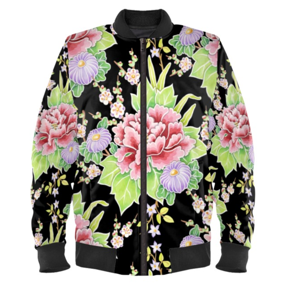 'Kimono Chintz' Bomber Jacket