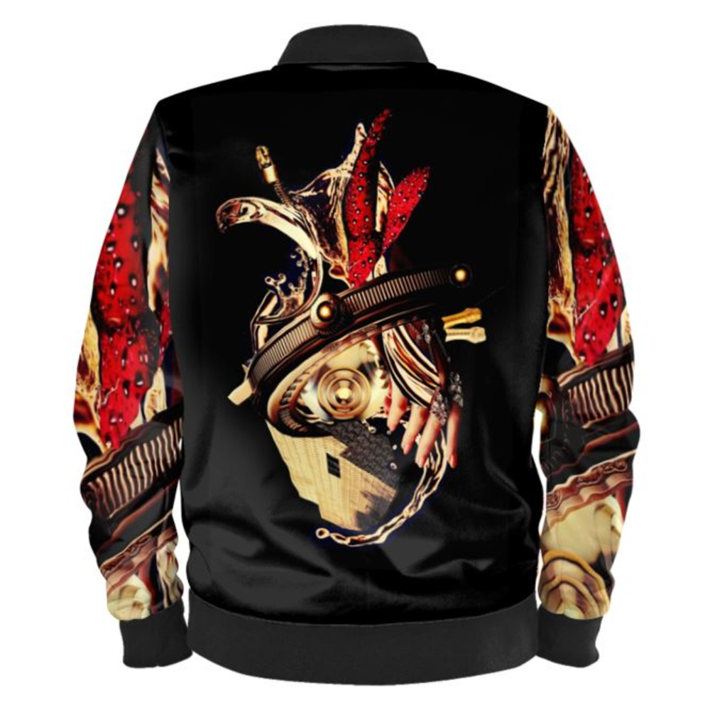 'Metal Heart' Ladies Bomber Jacket