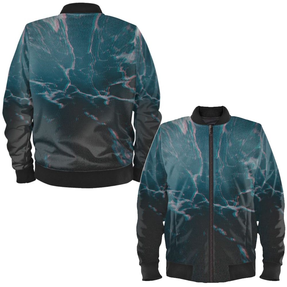 "Marbled Ice" Ladies Bomber Jacket