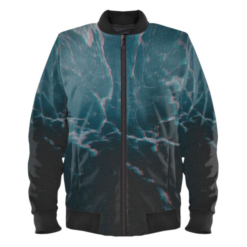 "Marbled Ice" Ladies Bomber Jacket