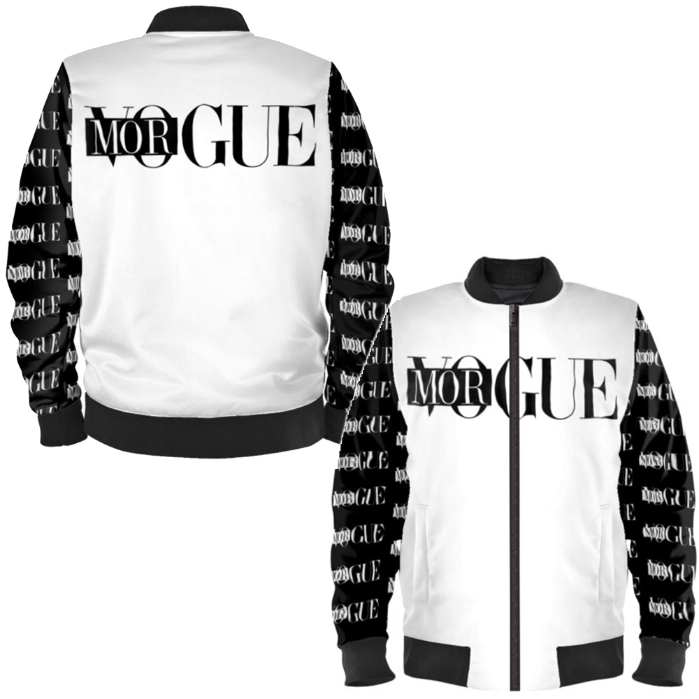 'Morgue' (White) Ladies Bomber Jacket