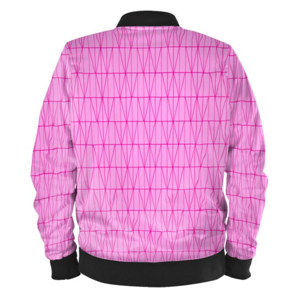 On the Fence Ladies Bomber Jacket in Pink