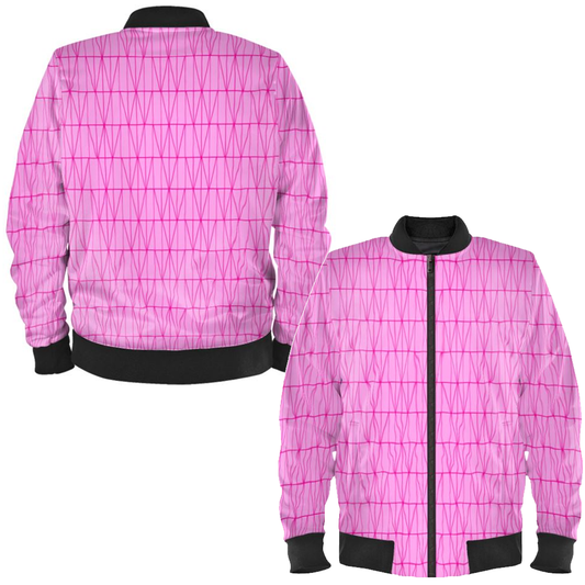 On the Fence Ladies Bomber Jacket in Pink