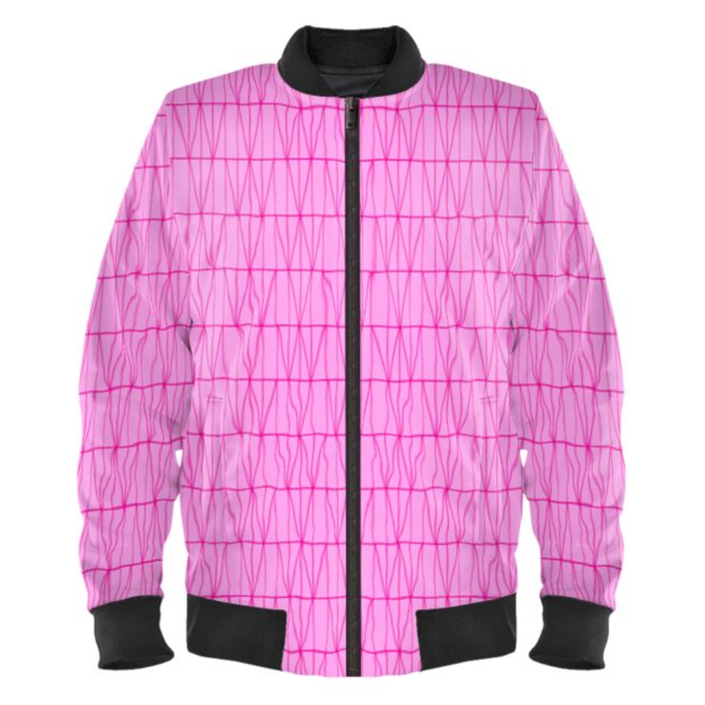 On the Fence Ladies Bomber Jacket in Pink