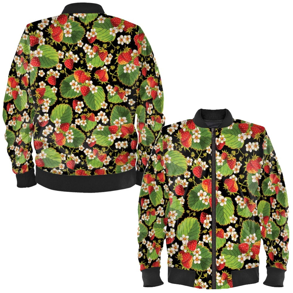 Strawberry Ladies Bomber Jacket