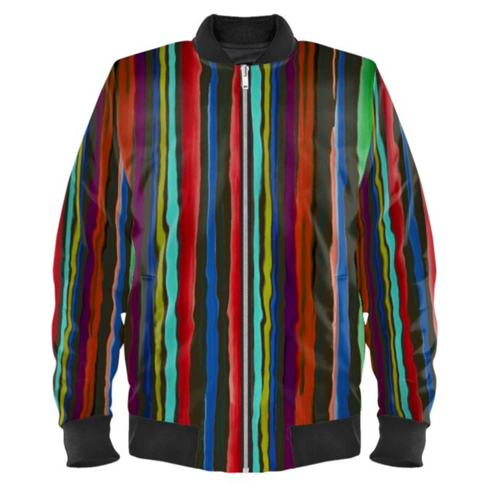 'Striped' Bomber Jacket