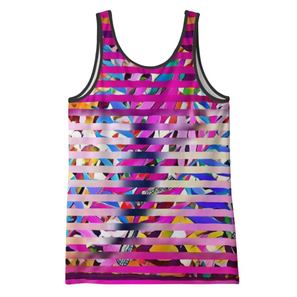 'Striptic' Ladies Vest Top