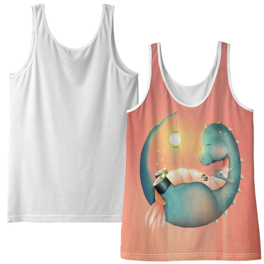 'Sushi Dinosaur' Ladies Vest Top