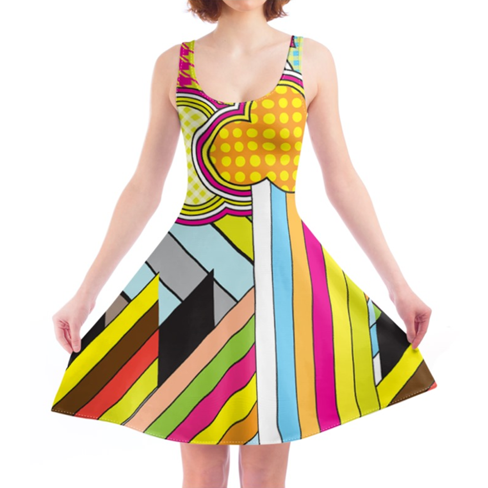 'The Factory of Colours' Skater Dress