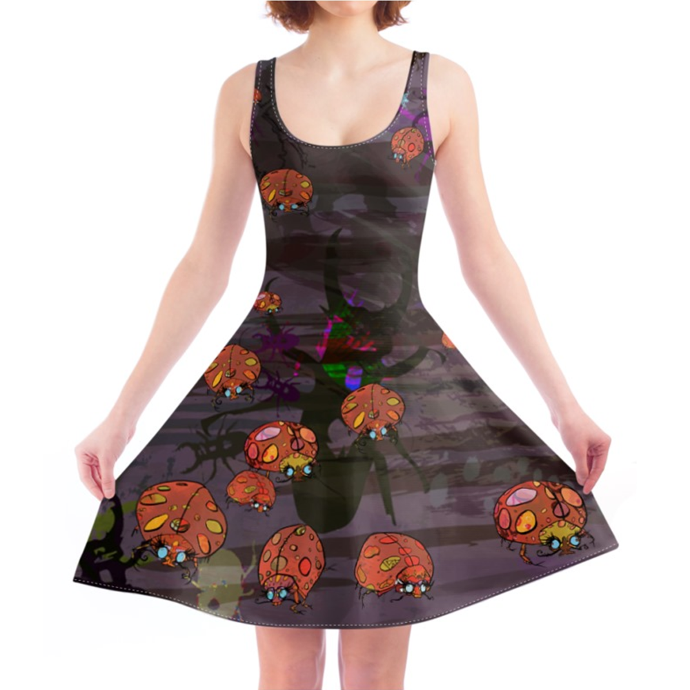 'The Night Watch with Love Bugs' Skater Dress