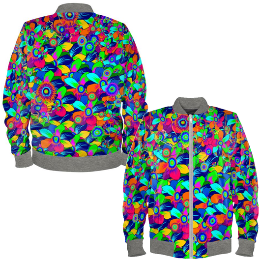 'The Rainbow of Summer' Ladies Bomber Jacket