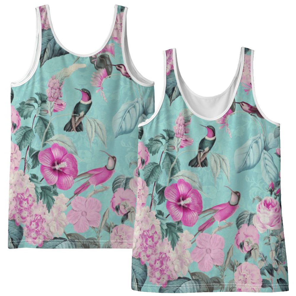 'Tropical Birds' Ladies Vest Top