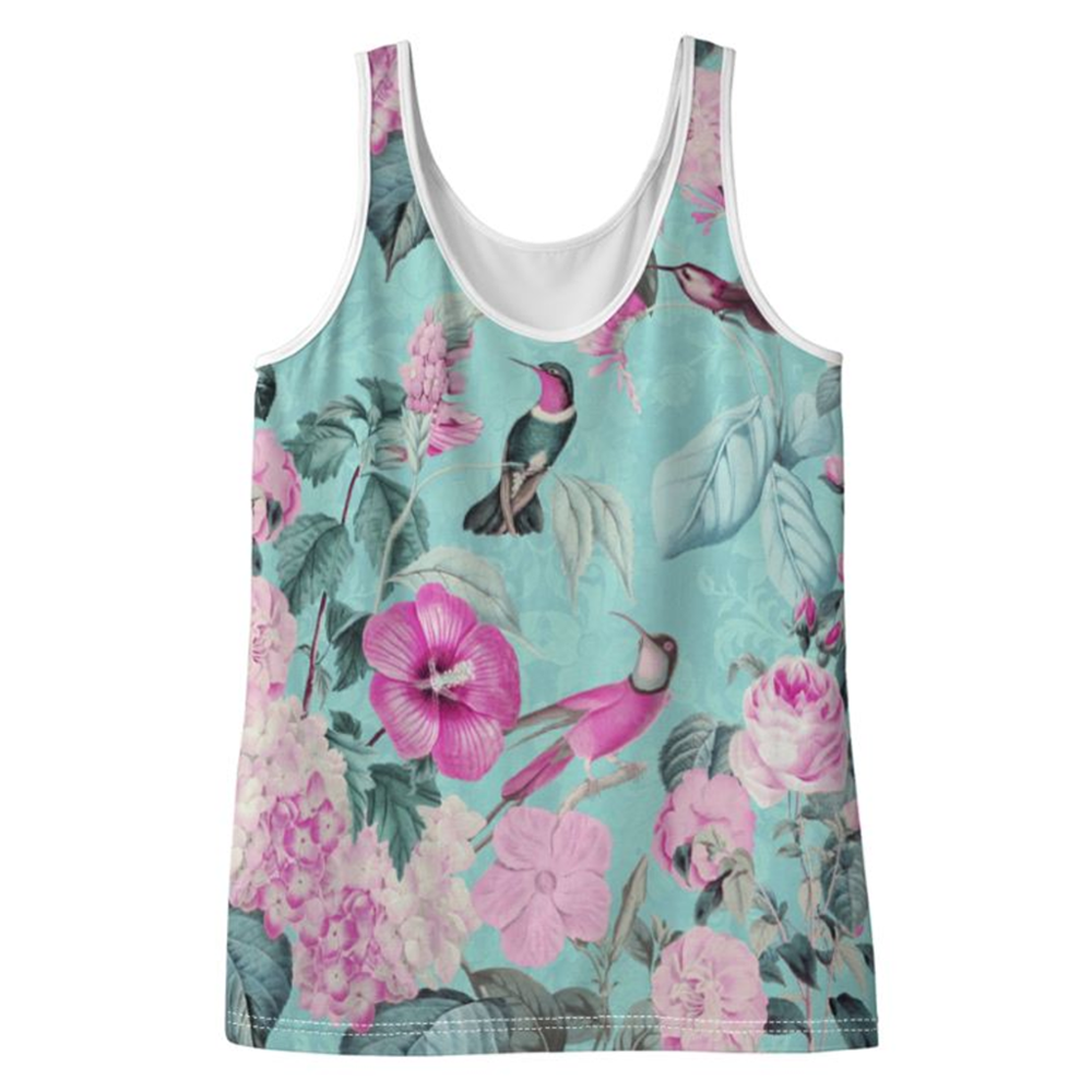 'Tropical Birds' Ladies Vest Top